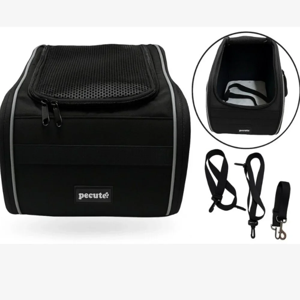 Pecute Small Pet Carrier Bag Soft-Sided Travel Tote 16
